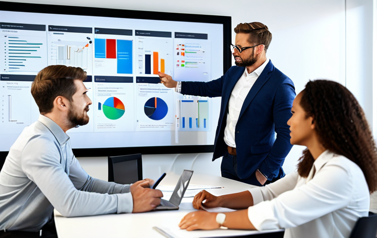 Modern Office Project Management**

"A diverse team of professionals collaborating in a bright, modern office environment. They are reviewing project timelines displayed on a large interactive screen, using project management software. Everyone is fully clothed in business casual attire. The scene emphasizes teamwork, efficiency, and digital organization.  Background: clean, minimalist office space. Safe for work, appropriate content, fully clothed, professional, perfect anatomy, natural proportions, high quality."

**