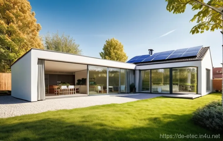 전자기술사와 신재생에너지 기술 사례 - **Prompt:** A serene, futuristic German suburban landscape bathed in warm, late afternoon sunlight. ...
