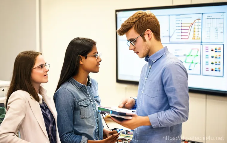 전자기술사 스터디 모임 지역별 찾기 - **Prompt 1: Collaborative Problem Solving in a German University Lab**
A group of four diverse e...
