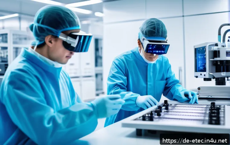 전자기술사와 관련된 최신 학술 자료 - A futuristic semiconductor laboratory scene showcasing engineers working on Gallium Nitride (GaN) an...