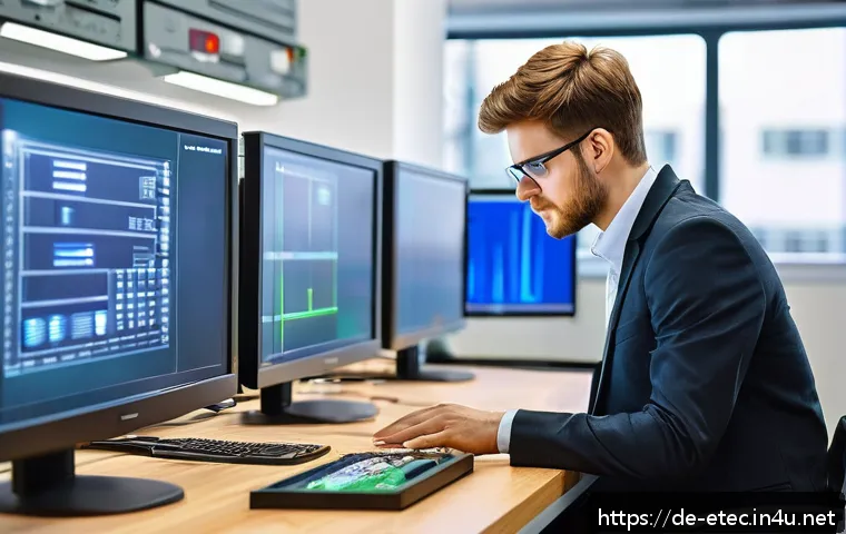 전자기술사 이직 성공담 - A modern German electrical engineering workspace featuring a young professional wearing business cas...
